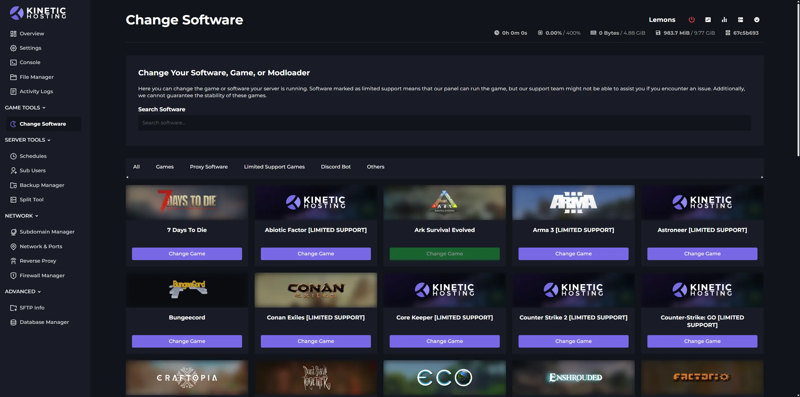 Change Software Placeholder