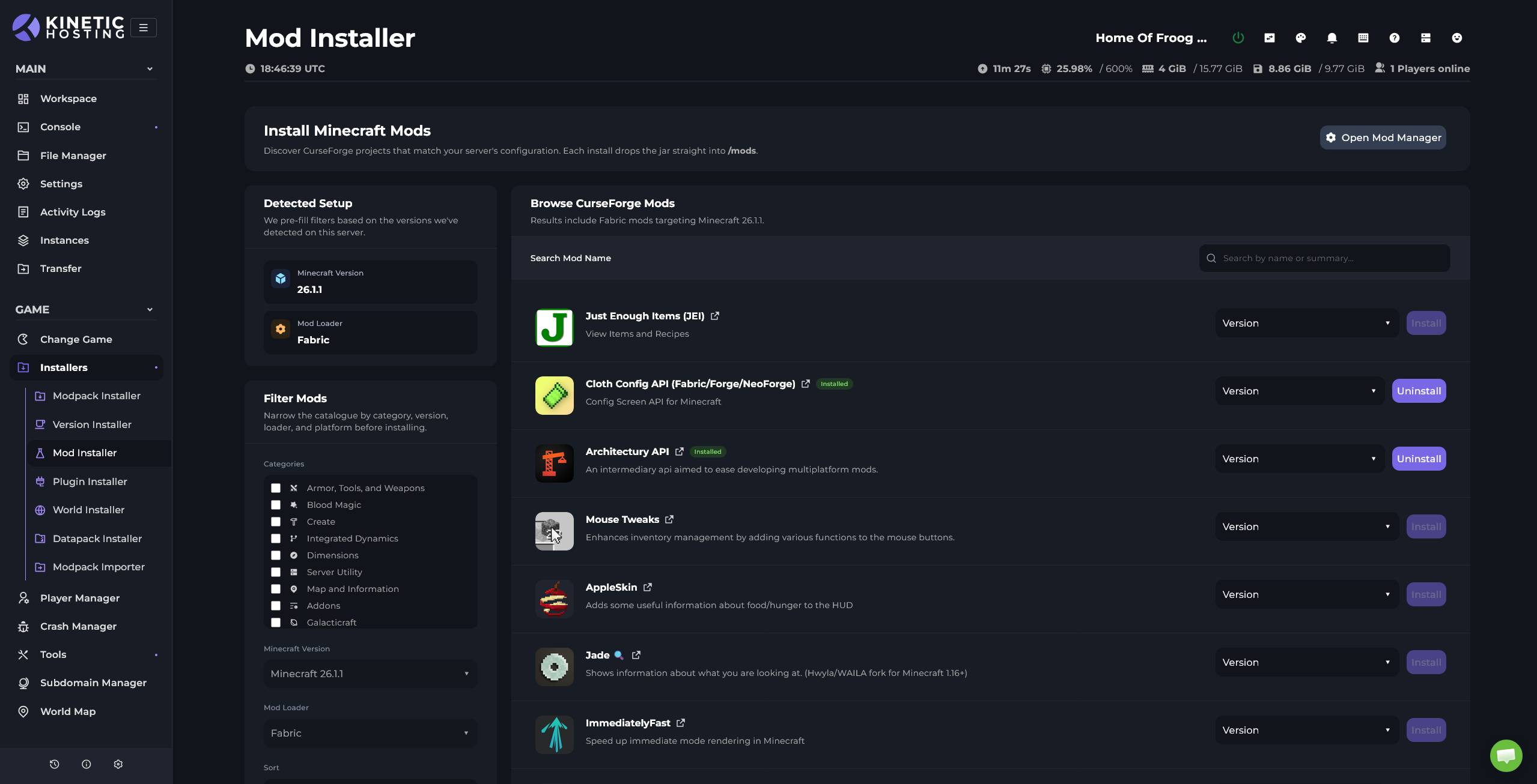 One-click mod installer